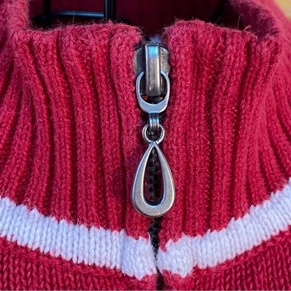 Vintage Breckenridge Grandma 1/4 Zip Turtleneck Fir Tree Sweater Red Size XL - Picture 9 of 16